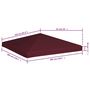 Voir la diapositive 6 : VIDAXL Toile superieure de gazebo 310 g/m^2 3x3 m Bordeaux