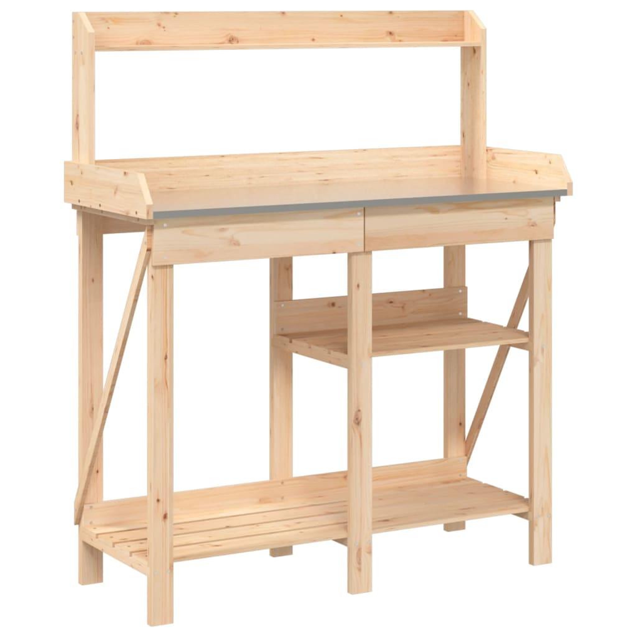 Voir la diapositive 2 : VIDAXL Banc de rempotage avec etageres bois massif de sapin