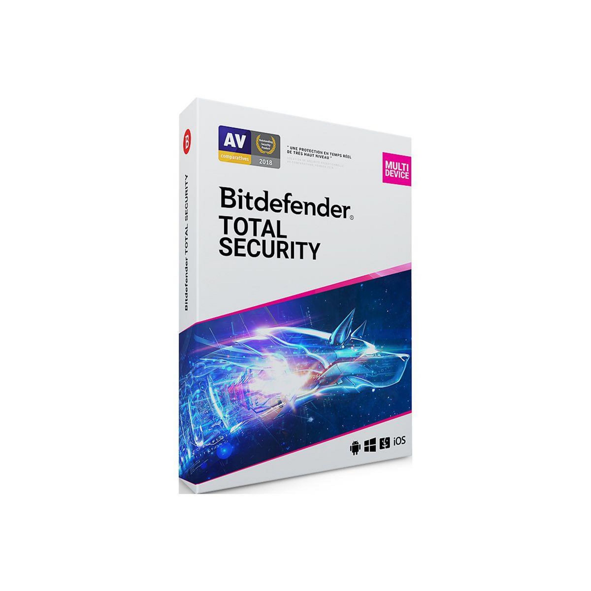 BITDEFENDER Logiciel antivirus et optimisation Total Security  - 2 ans - 10 postes
