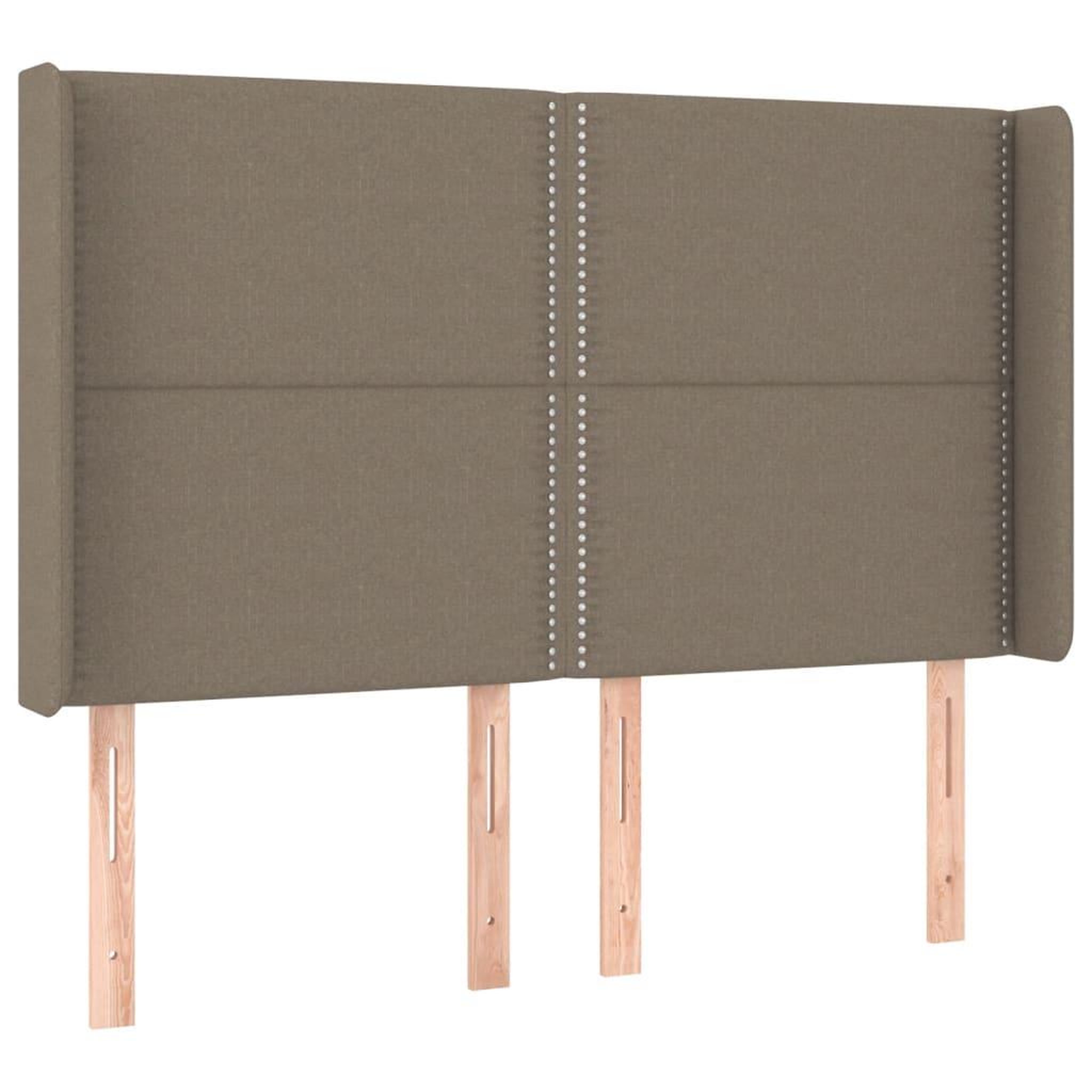 Voir la diapositive 3 : VIDAXL Tete de lit a LED Taupe 147x16x118/128 cm Tissu