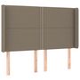 Voir la diapositive 3 : VIDAXL Tete de lit a LED Taupe 147x16x118/128 cm Tissu