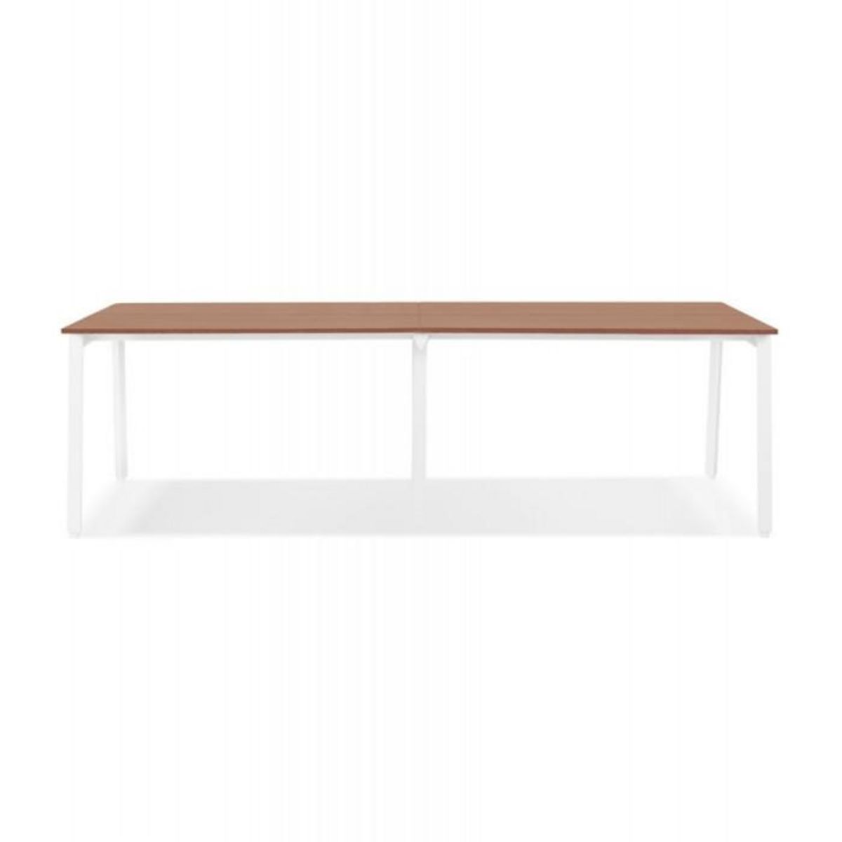 Paris Prix Double Bureau Design  Rosendo  280cm Blanc & Noyer