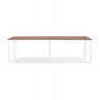 Voir la diapositive 2 : Paris Prix Double Bureau Design  Rosendo  280cm Blanc & Noyer