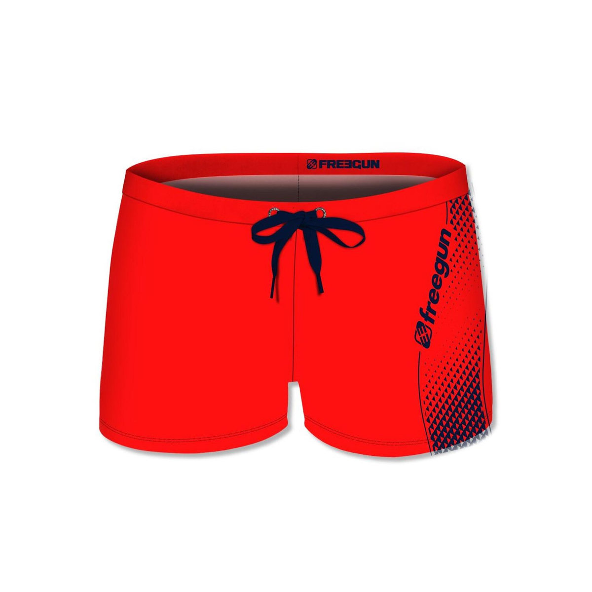 FREEGUN Boxer de bain enfant imprimé uni Red