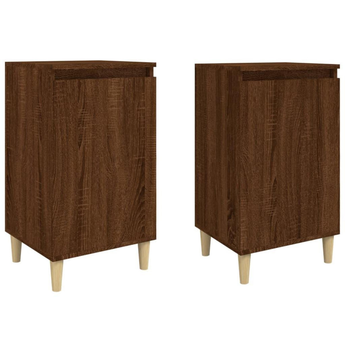 VIDAXL Tables de chevet 2pcs chene marron 40x35x70cm bois d'ingenierie