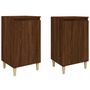 Voir la diapositive 2 : VIDAXL Tables de chevet 2pcs chene marron 40x35x70cm bois d'ingenierie