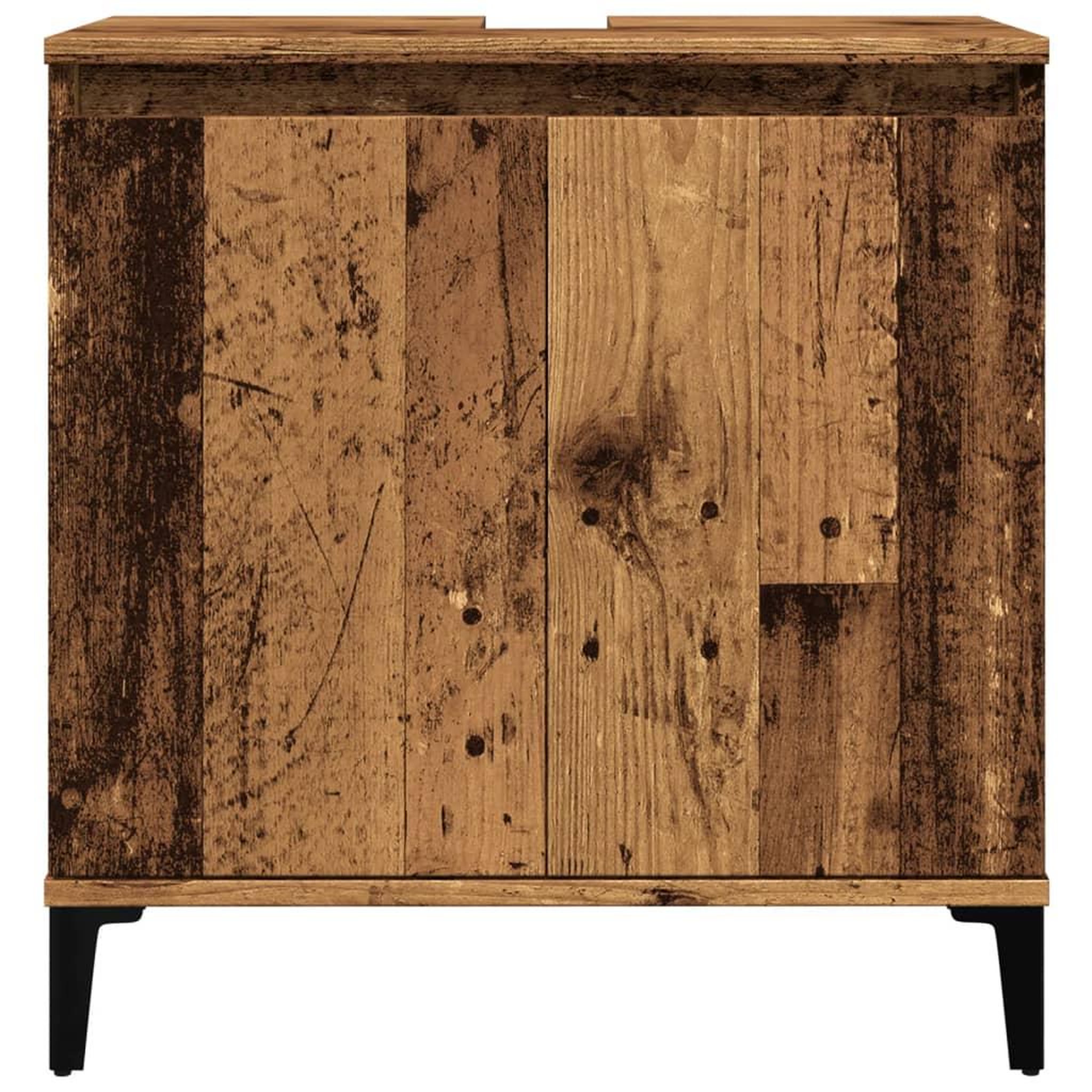 Voir la diapositive 4 : VIDAXL Armoire d'evier vieux bois 58x33x60 cm bois d'ingenierie