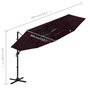 Voir la diapositive 6 : VIDAXL Parasol de jardin a 4 niveaux mat en aluminium rouge bordeaux