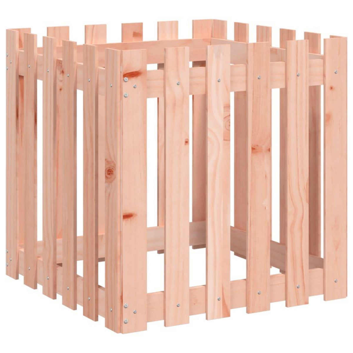 VIDAXL Jardiniere avec design de cloture 60x60x60 cm Douglas massif
