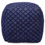 Voir la diapositive 3 : Paris Prix Pouf Tissu Imprimé  Belgia  40cm Bleu