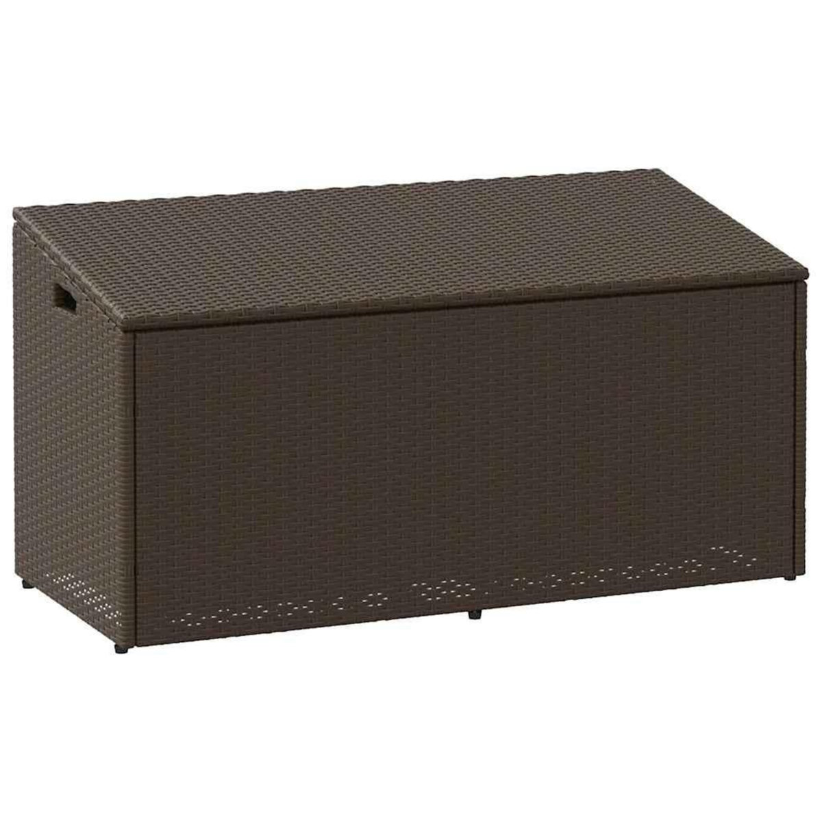 VIDAXL Boîte de rangement de jardin marron 110x50x58 cm resine tressee