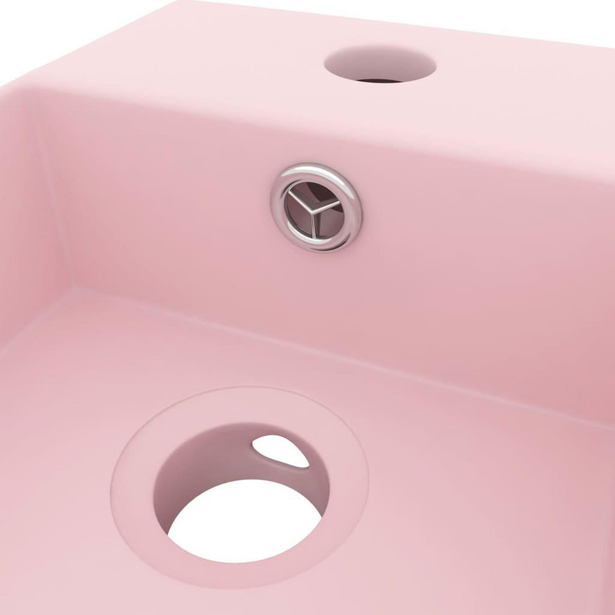 VIDAXL Lavabo de salle de bain avec trop-plein Ceramique Rose