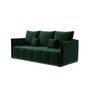 Voir la diapositive 4 : BEST MOBILIER Petra - canapé 3 places convertible avec coffre - en velours