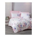 GENERIQUE Parure de lit - 129CTN64249 - 1 housse de couette 220 x 240 cm + 2 taies d'oreiller 60 x 60 cm - 100% coton ranforcé - Rose