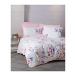 GENERIQUE Parure de lit - 129CTN64249 - 1 housse de couette 220 x 240 cm + 2 taies d'oreiller 60 x 60 cm - 100% coton ranforcé - Rose