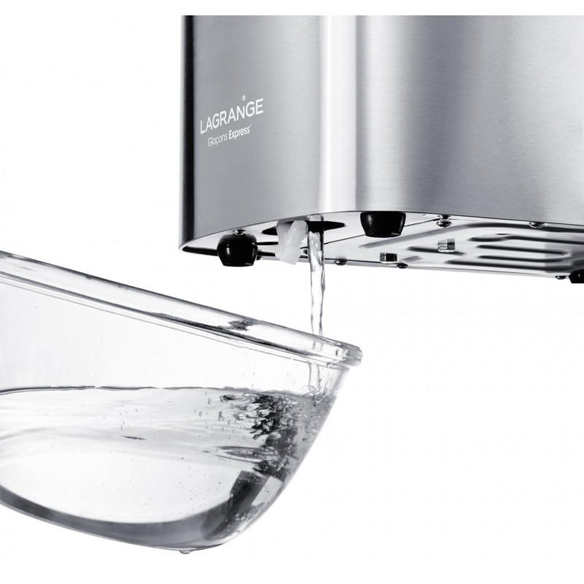 Voir la diapositive 2 : LAGRANGE Machine à glaçons 120w 12kg/24h avec nettoyage automatique inox - 489002