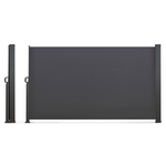 ID MARKET Paravent extérieur rétractable 160 x 400 CM gris anthracite store latéral