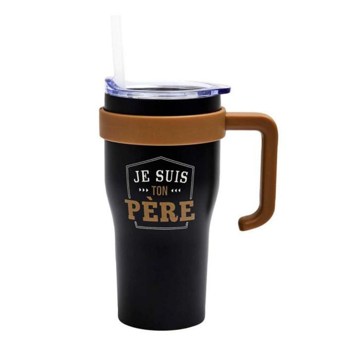 Paris Prix Mug de Transport en Inox  Je Suis Ton Père  60cl Noir