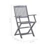 Voir la diapositive 6 : VIDAXL Chaises pliables d'exterieur lot de 8 et coussins Bois d'acacia
