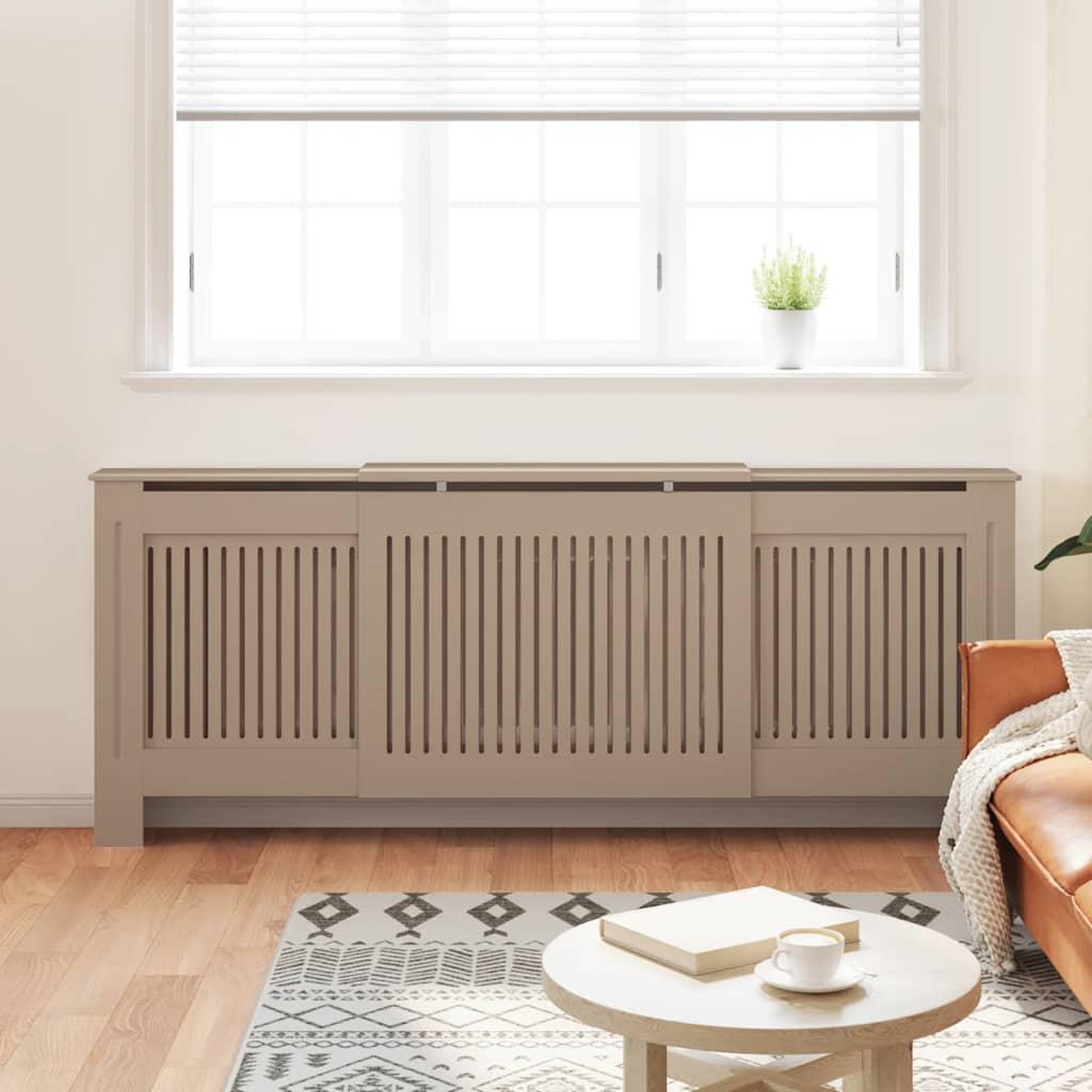 Voir la diapositive 3 : VIDAXL Cache-radiateur MDF 205 cm
