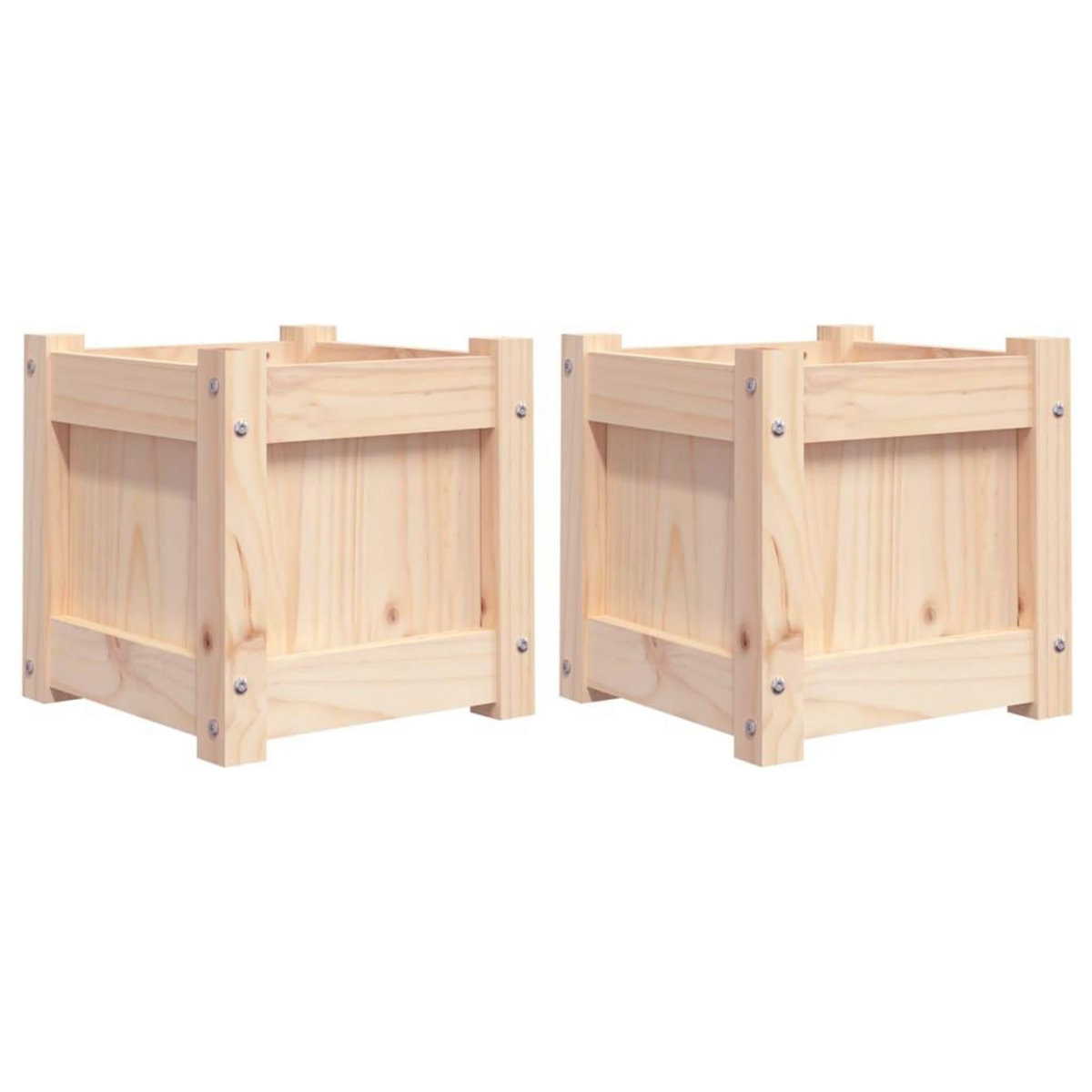 VIDAXL Jardinieres 2 pcs bois de pin massif