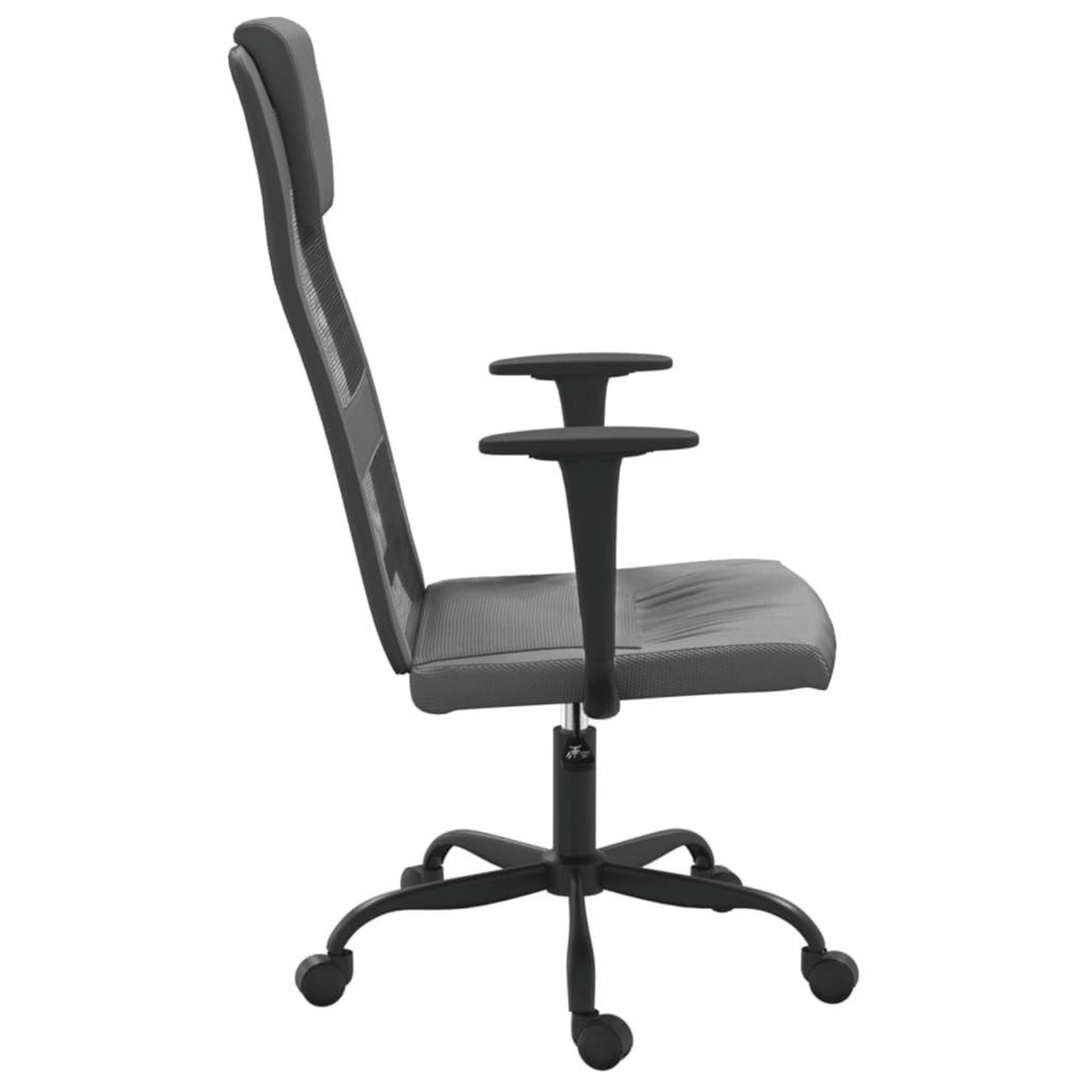 VIDAXL Chaise de bureau reglable en hauteur gris