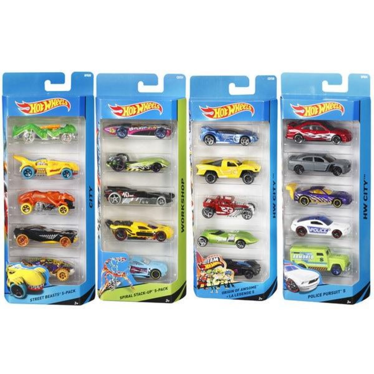 MATTEL Coffret de 5 véhicules Hot Wheels