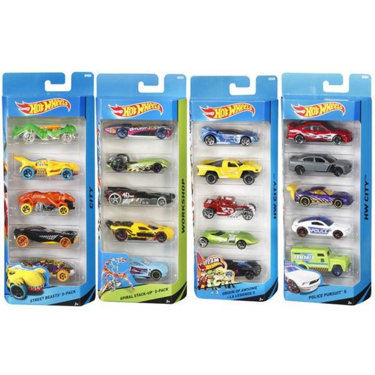 MATTEL Coffret de 5 véhicules Hot Wheels