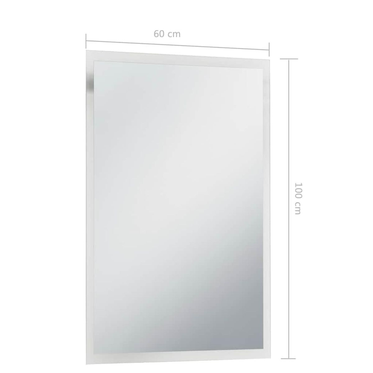 VIDAXL Miroir mural a LED pour salle de bains 60x100 cm