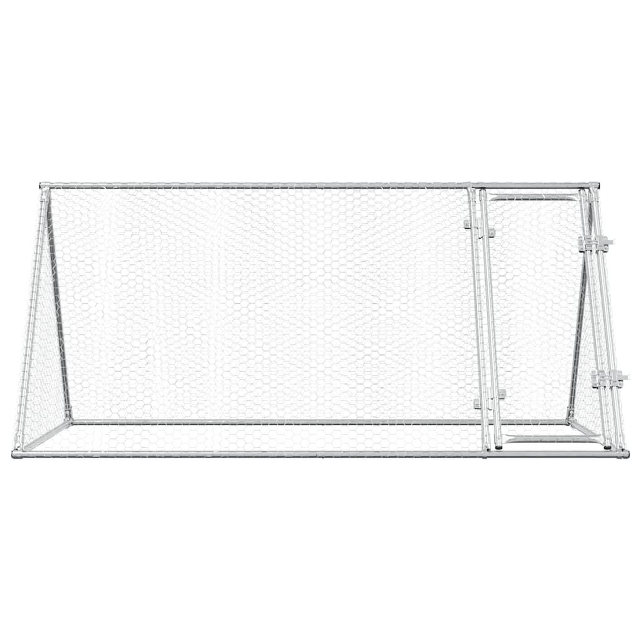 Voir la diapositive 5 : VIDAXL Cage pour poules argente 200x105x91 cm acier galvanise