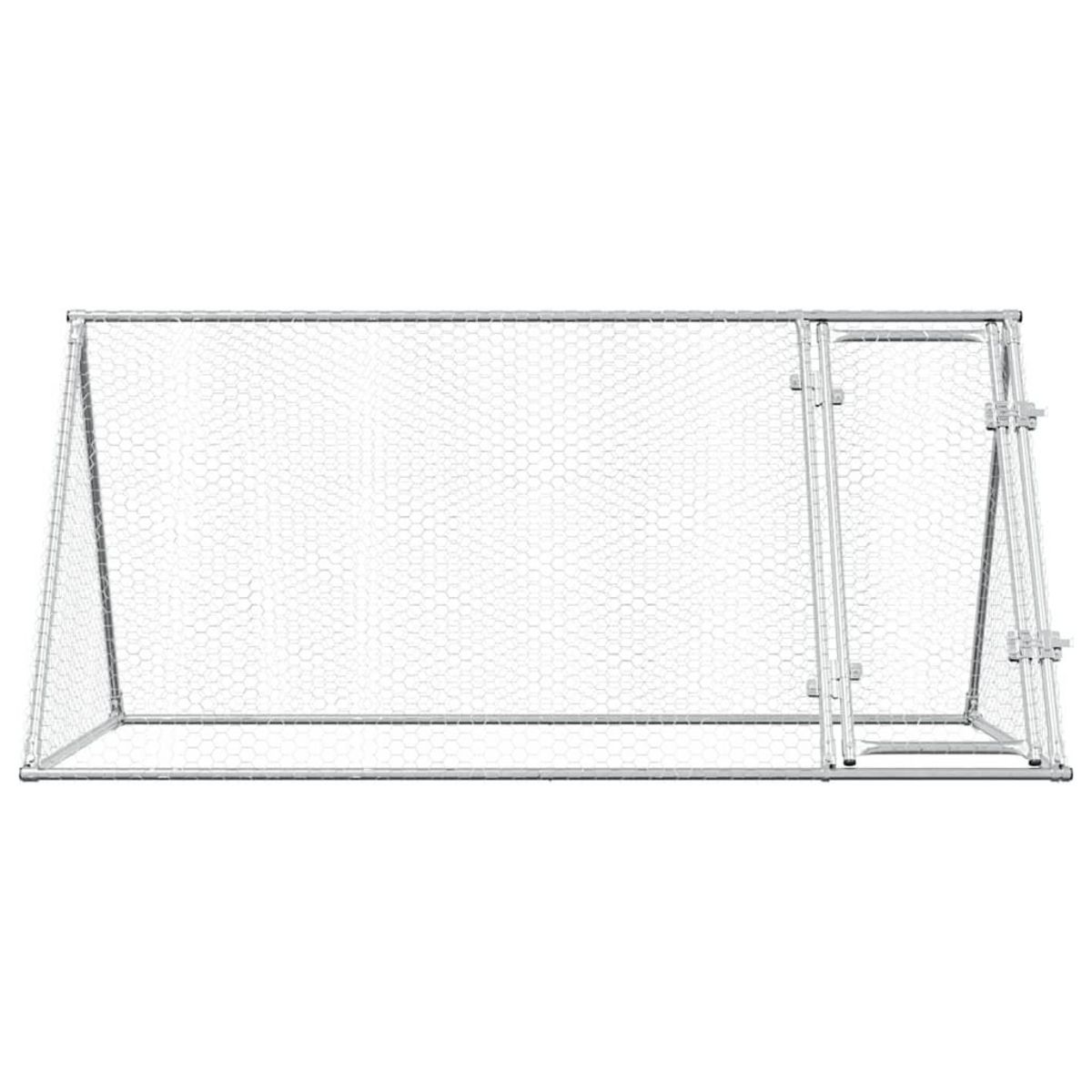 VIDAXL Cage pour poules argente 200x105x91 cm acier galvanise