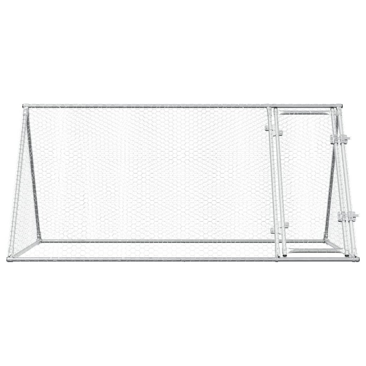 VIDAXL Cage pour poules argente 200x105x91 cm acier galvanise