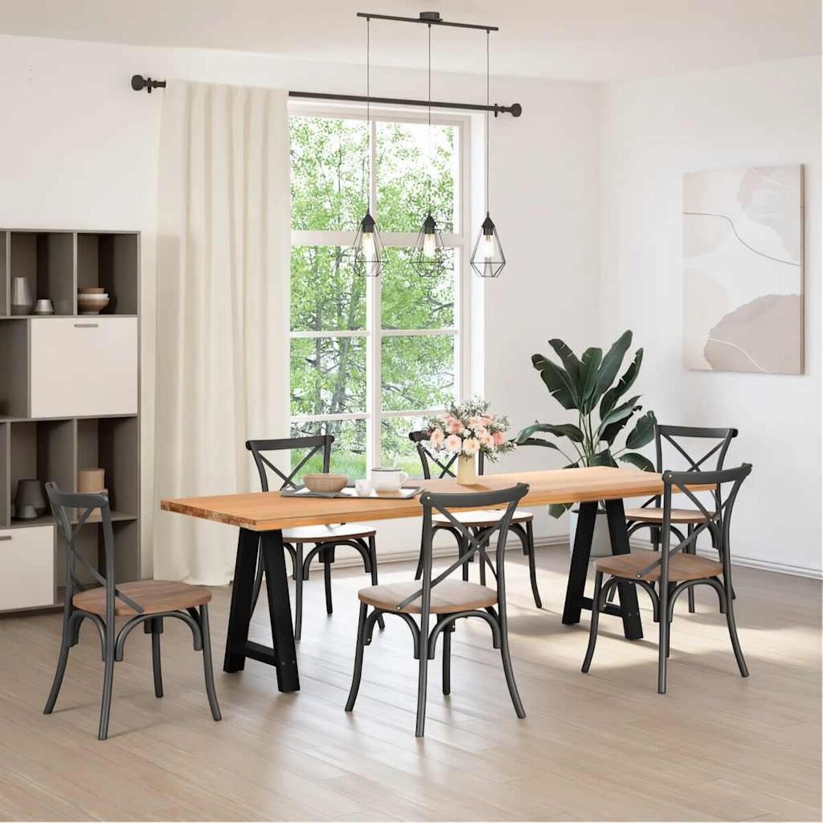 VIDAXL Pieds de table basse forme de A 2 pcs noir 50x(72-73) cm acier