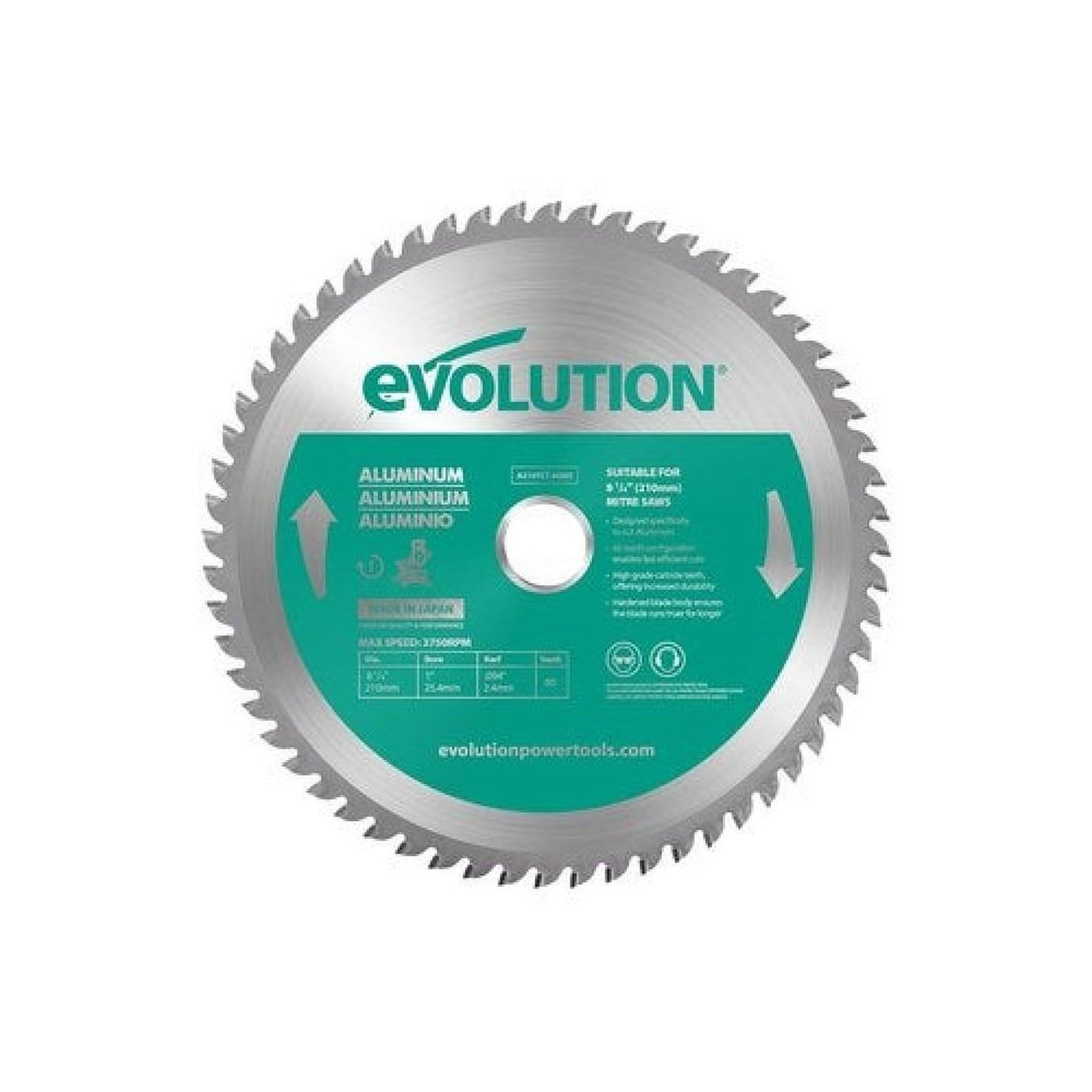 CENTRALE BRICO Lame en carbure de tungstène pour l'aluminium D.210 mm