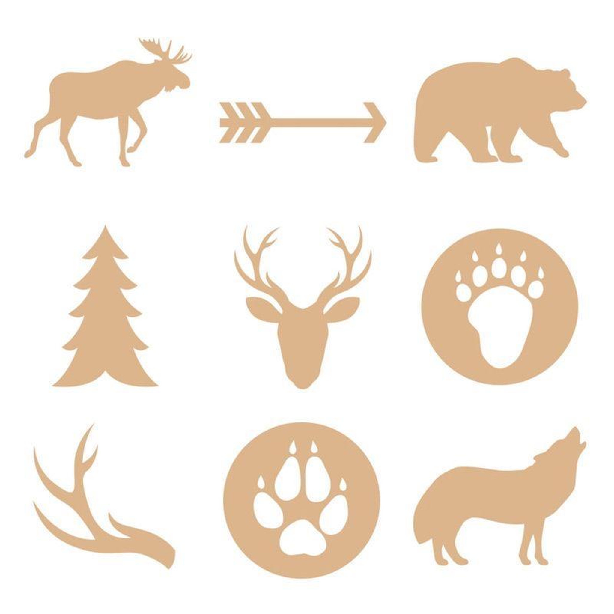 Voir la diapositive 2 : Artemio 27 mini décorations en bois - Animaux de la forêt - Woodland