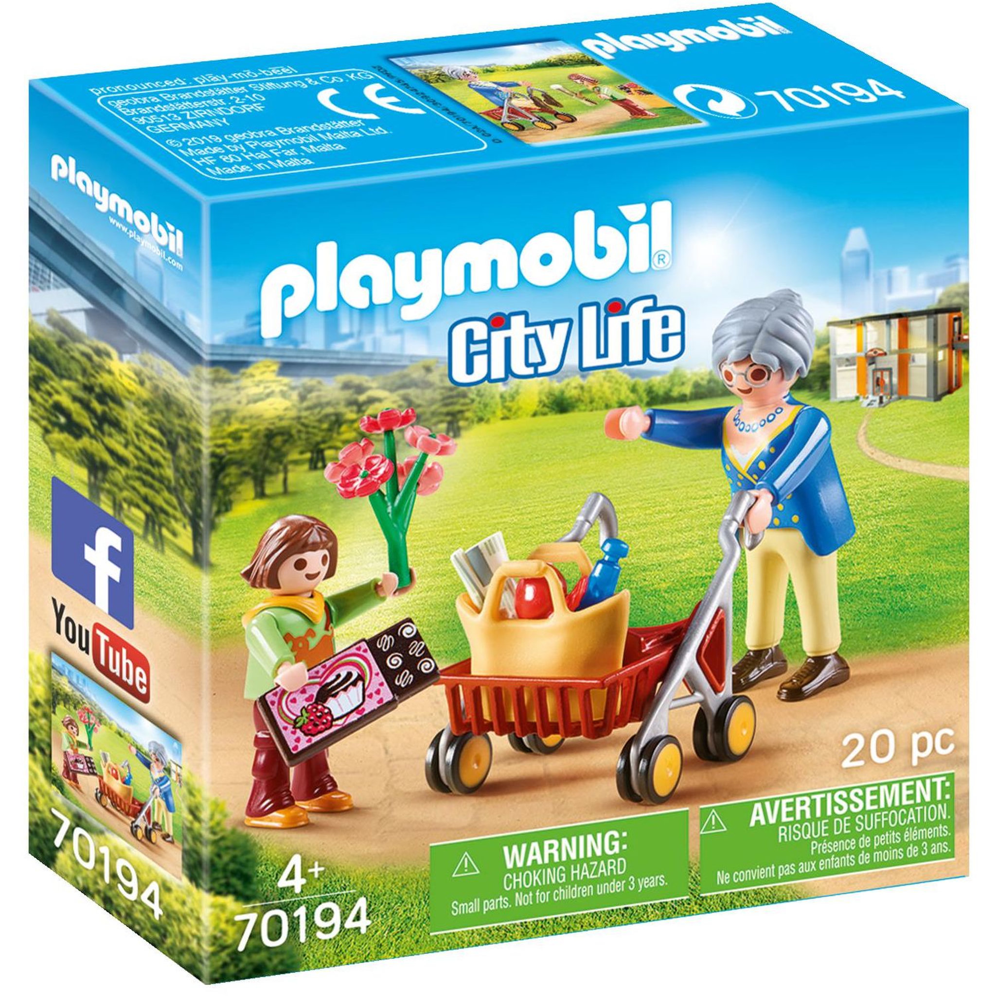 Voir la diapositive 1 : PLAYMOBIL City Life 70194 Petite Fille et Grand-Mère