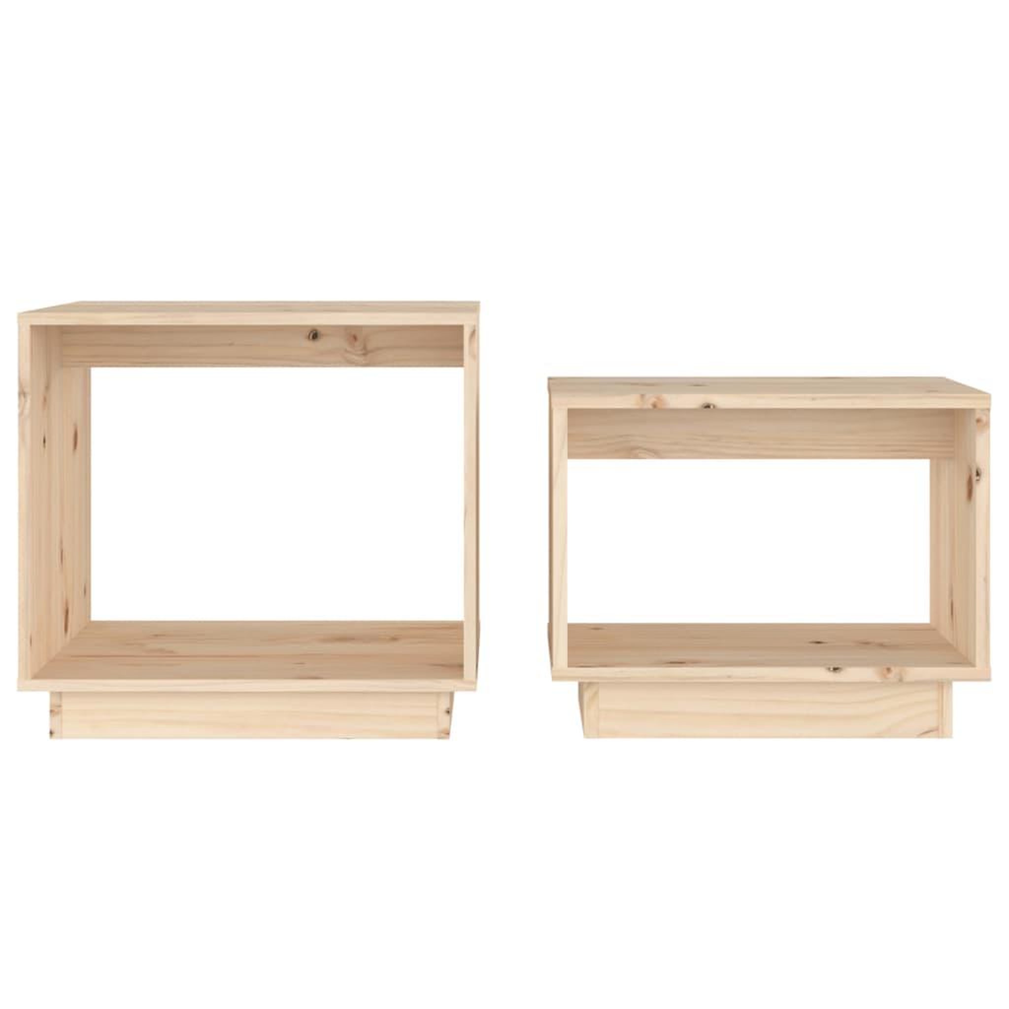 Voir la diapositive 4 : VIDAXL Tables basses gigognes 2 pcs Bois de pin massif