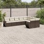 Voir la diapositive 1 : VIDAXL Salon de jardin avec coussins 9 pcs marron resine tressee