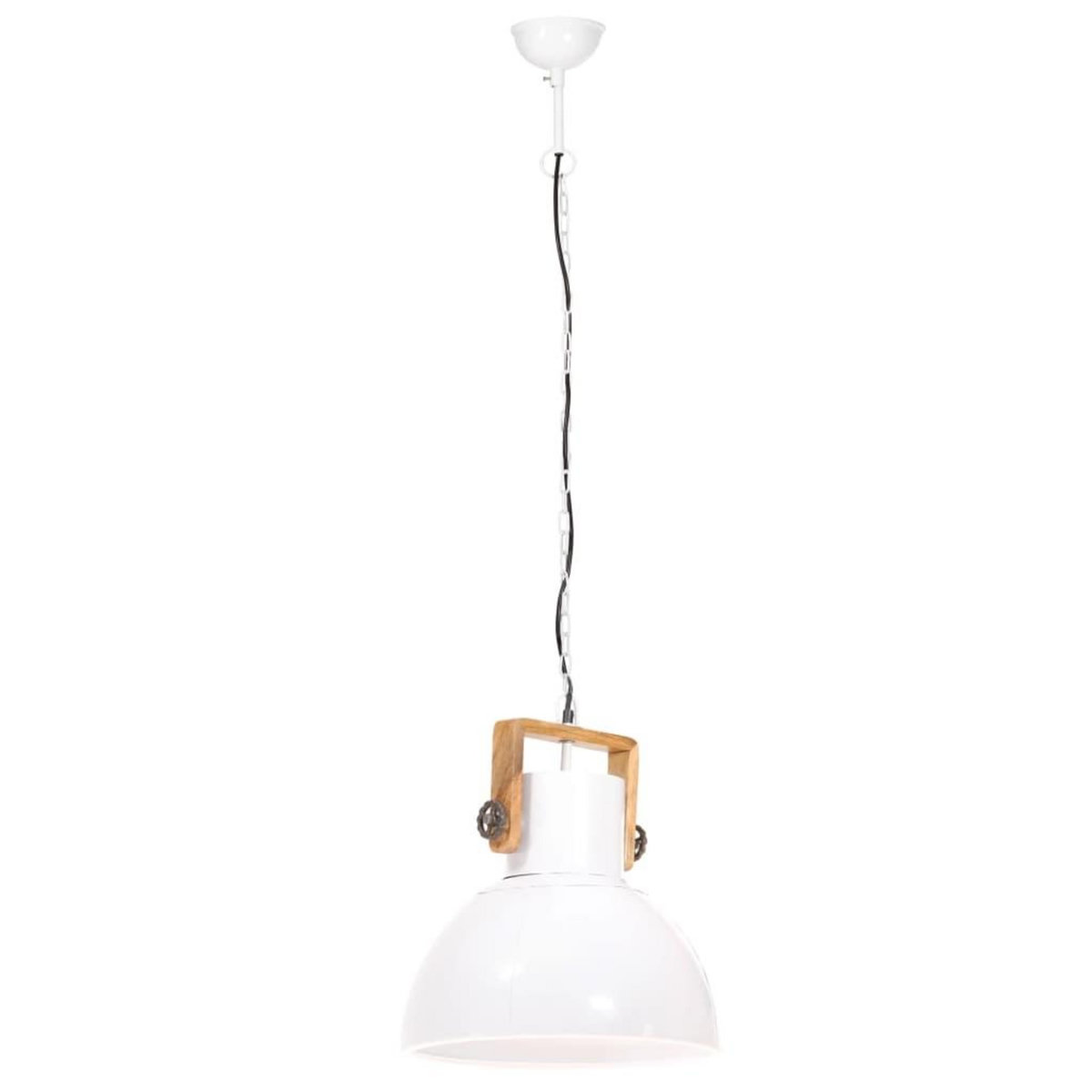 VIDAXL Lampe suspendue industrielle 25 W Blanc Rond 40 cm E27