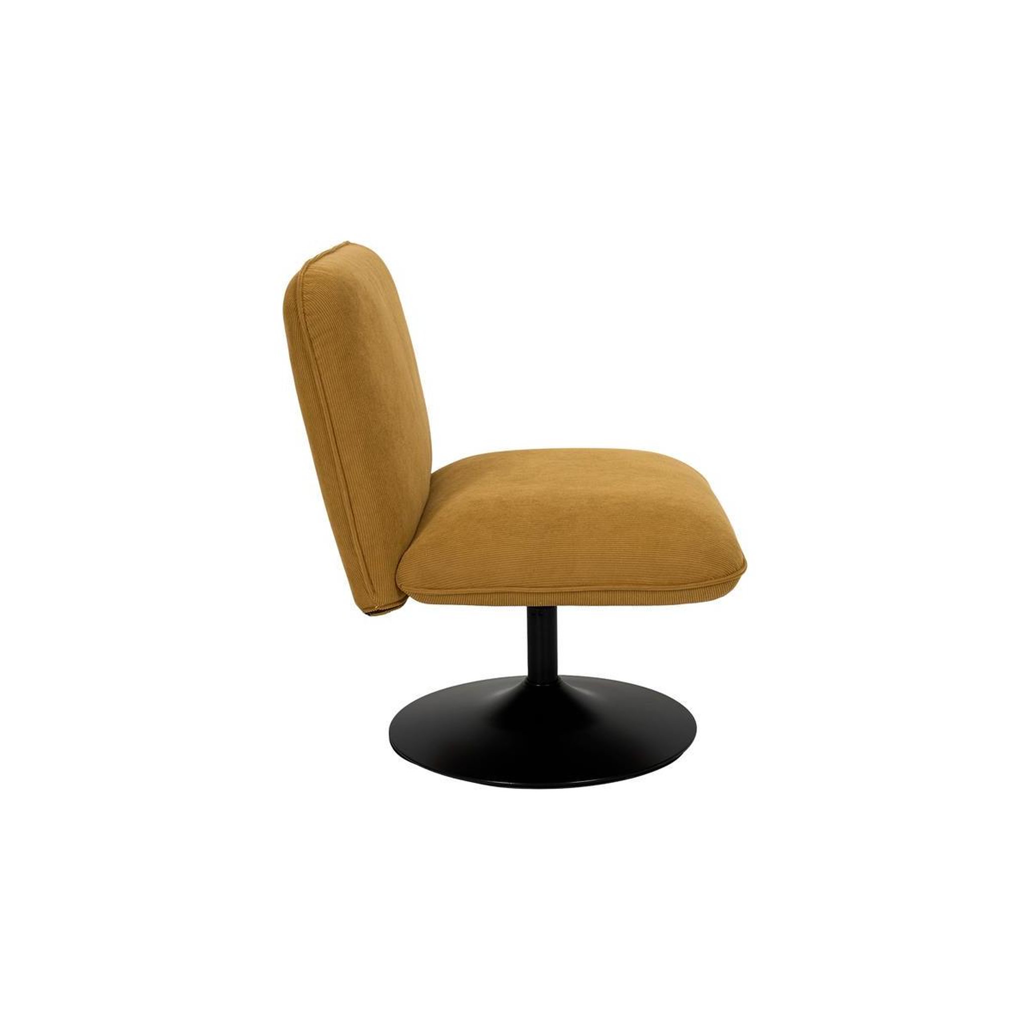 Voir la diapositive 3 : The Home Deco Factory Fauteuil pivotant côtelé  jules  79cm jaune
