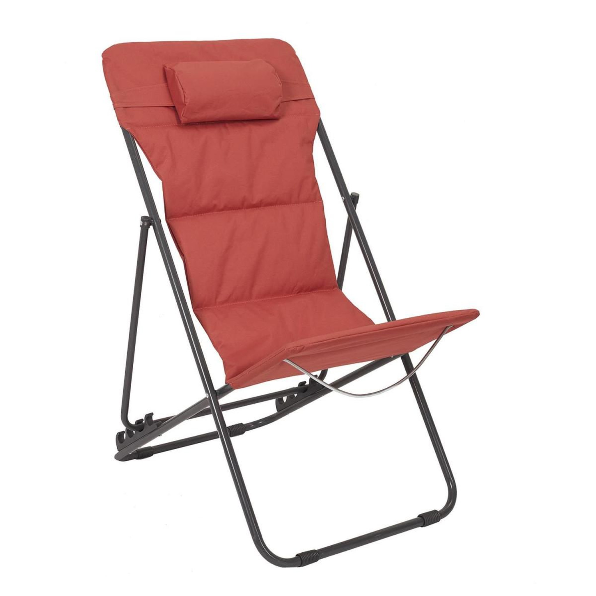 The Home Deco Factory Transat de plage pliant  corfou  93cm terracotta