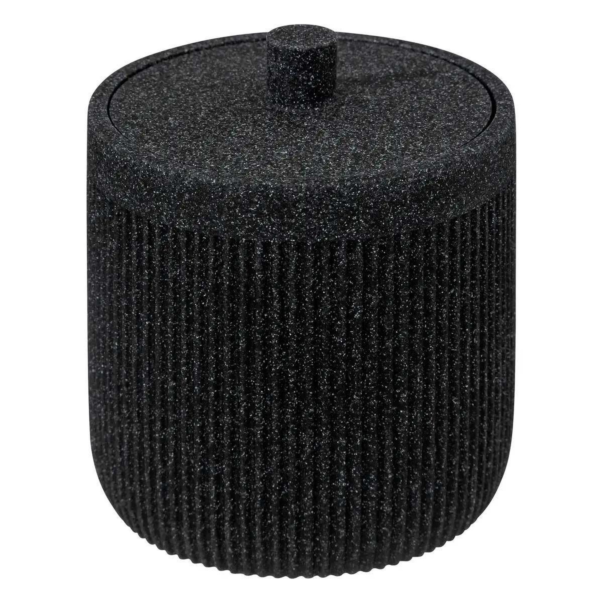 FIVE Pot à coton design  onyx  9cm gris ardoise