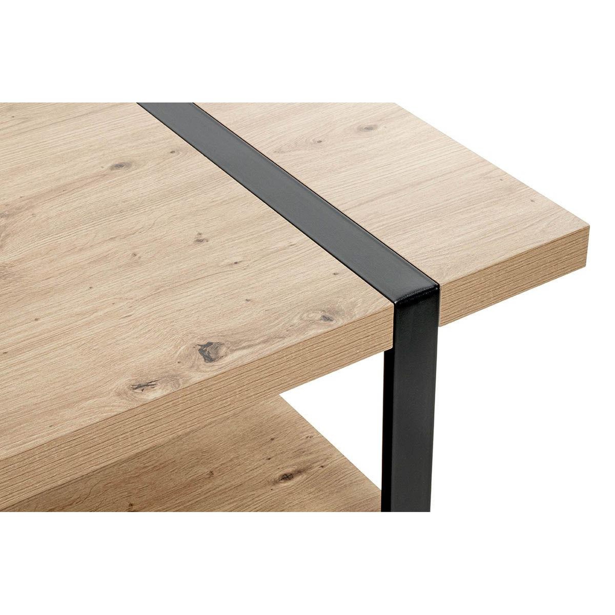 Voir la diapositive 4 : Paris Prix Table basse  miranda  120cm chêne & noir