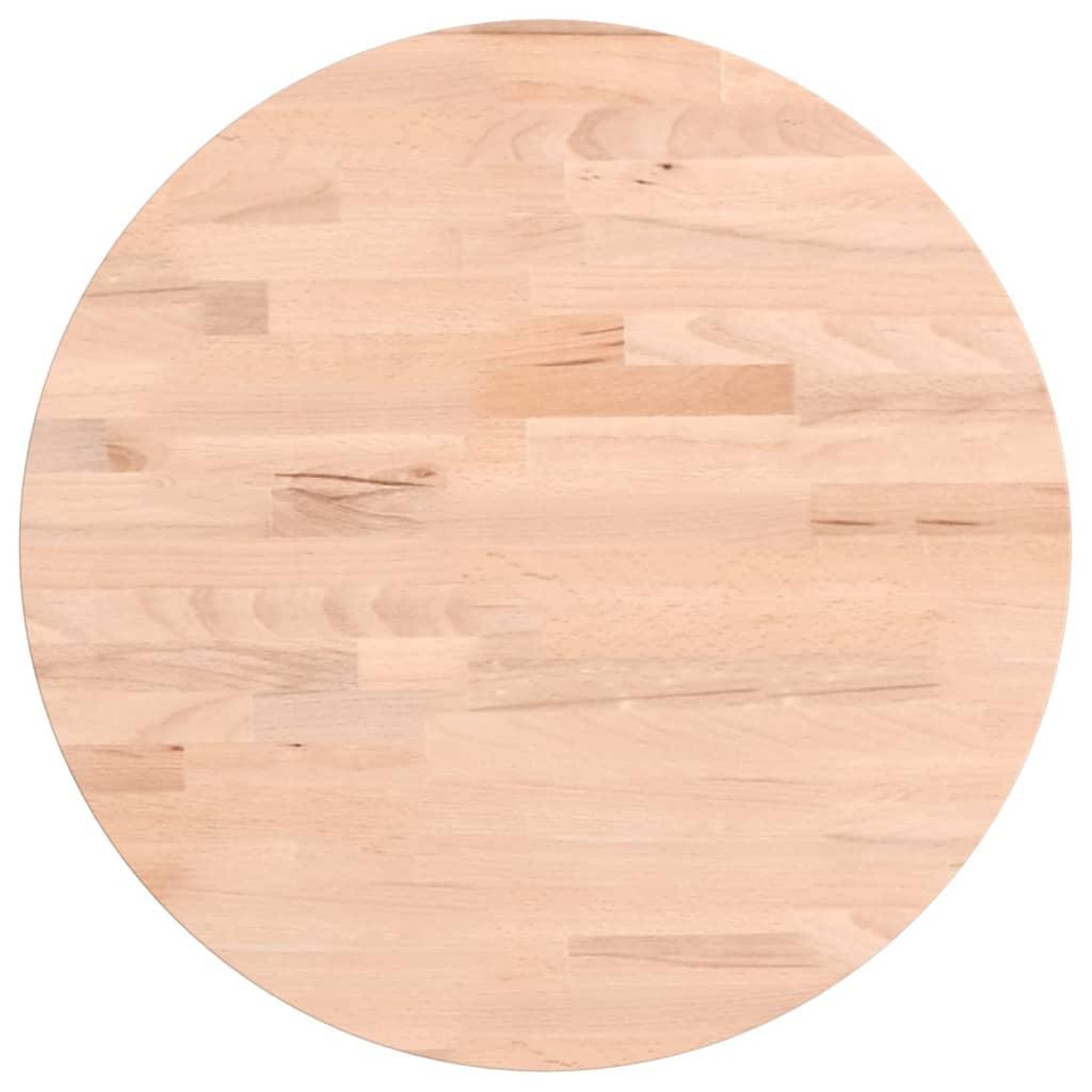 Voir la diapositive 2 : VIDAXL Dessus de table Ø40x2,5 cm rond bois massif de hetre