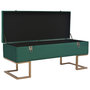 Voir la diapositive 2 : VIDAXL Banc avec compartiment de rangement 105 cm Vert Velours