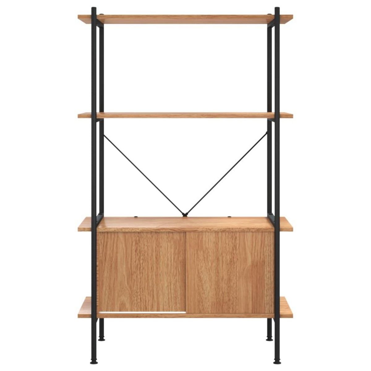 VIDAXL Etagere a 4 niveaux armoire 80x40x130cm Acier bois d'ingenierie