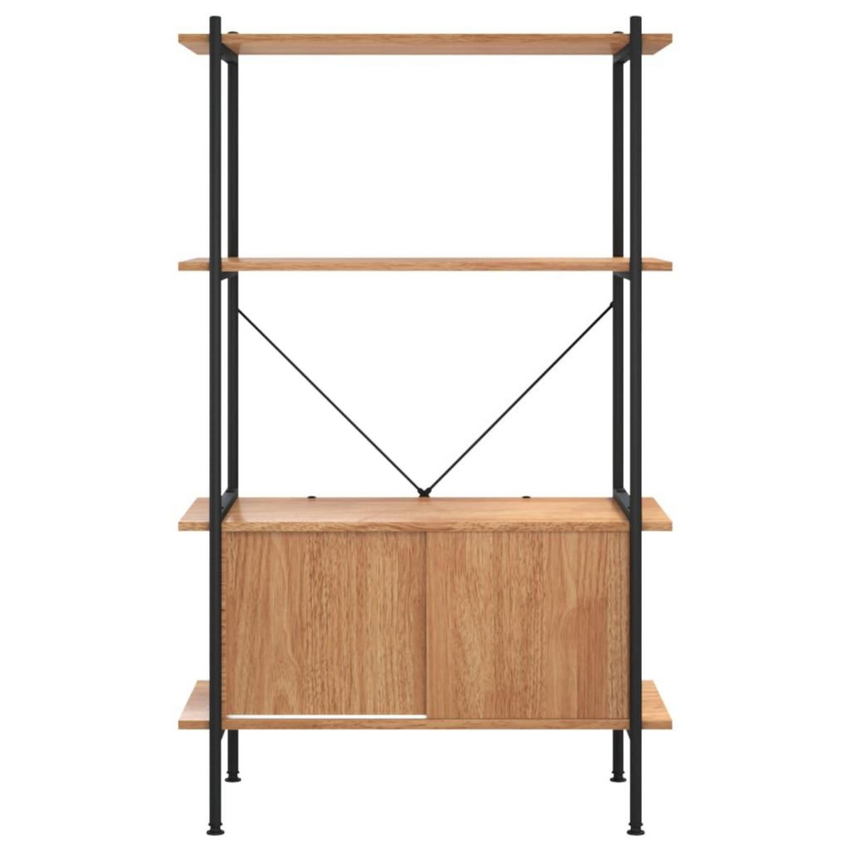 VIDAXL Etagere a 4 niveaux armoire 80x40x130cm Acier bois d'ingenierie
