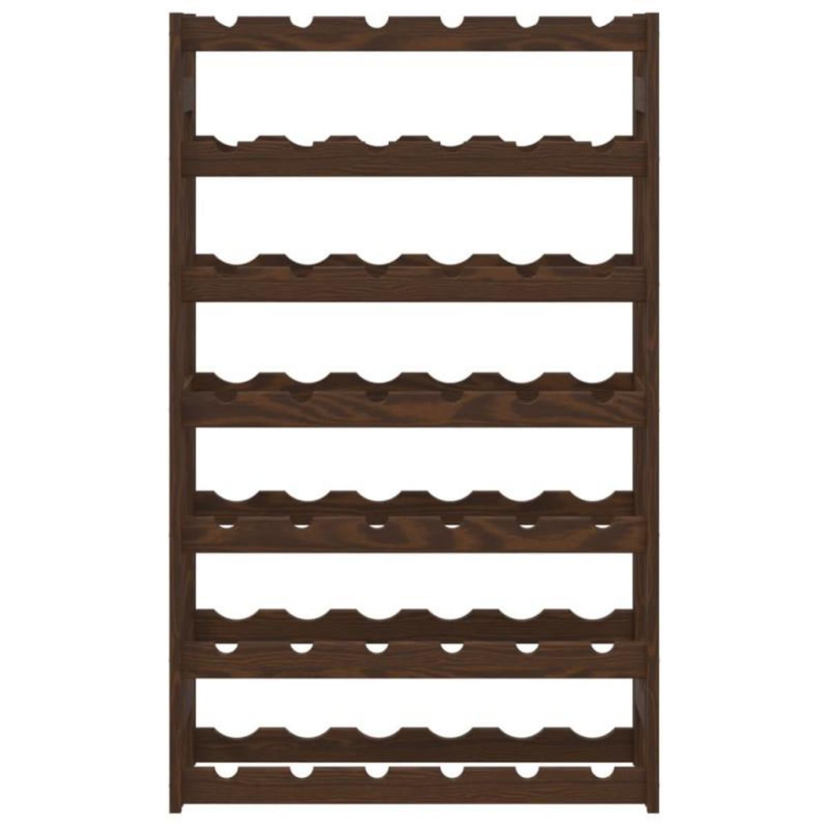 VIDAXL Casier à bouteilles pour 42 bouteilles marron bois pin solide
