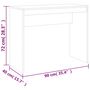 Voir la diapositive 6 : VIDAXL Bureau Chene marron 90x40x72 cm Bois d'ingenierie