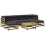 Voir la diapositive 2 : VIDAXL Salon de jardin 7 pcs avec coussins bois de pin impregne